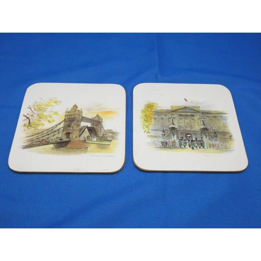 Clover Leaf Table Mats Scenes London Today Cork Back Placemats Coasters Set of 6